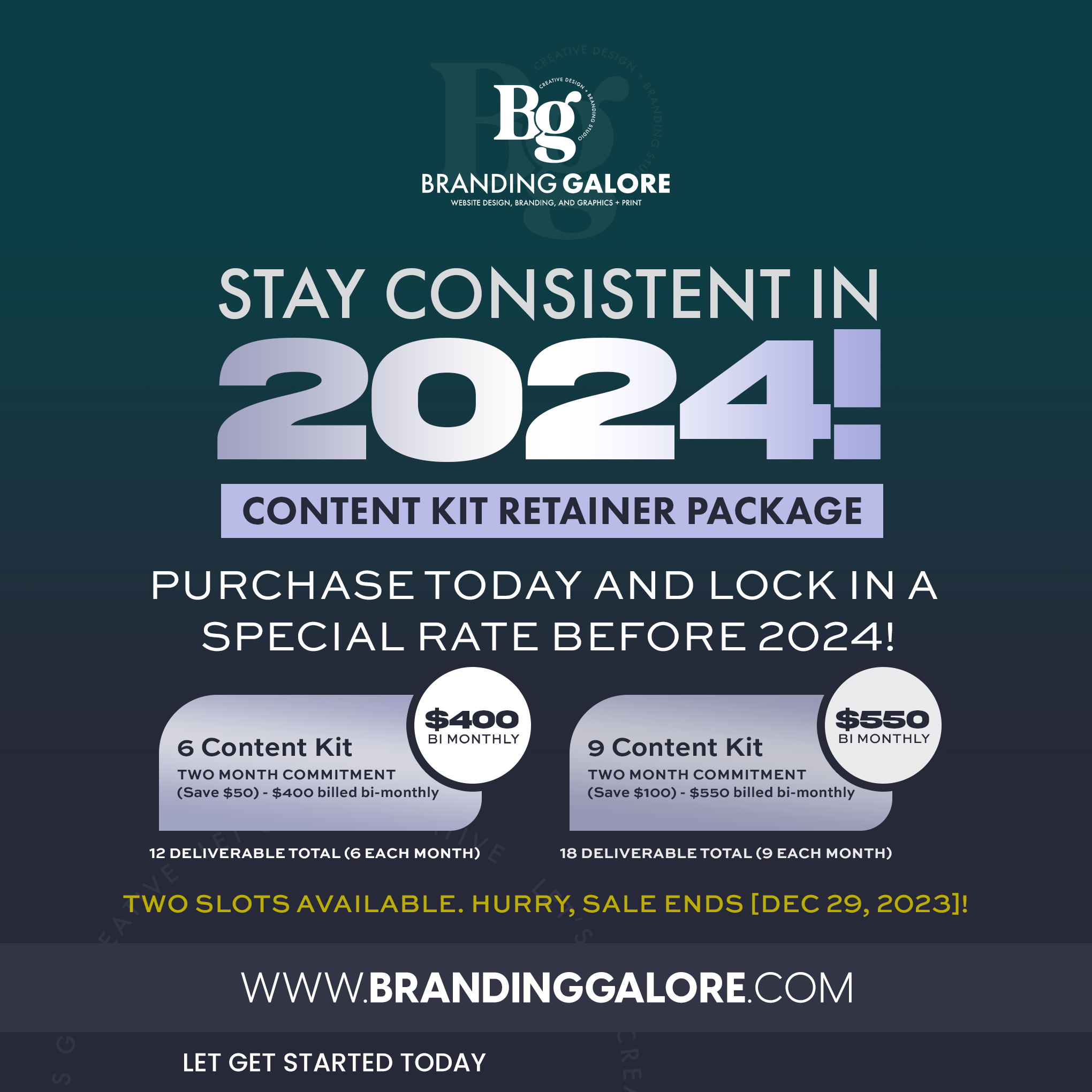 2024 Content Kit Retainer Branding Galore   2024bg 